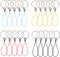 Bememo 20 Pieces Nylon Keychain Lanyard for USB Flash Drive Key Fob