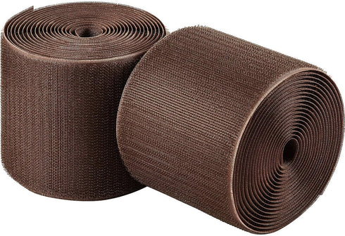 WILLBOND 2 Pack Cable Floor Strip - 10 ft x 3 Inch Carpet Protector Management Hook and Loop Tape, Brown