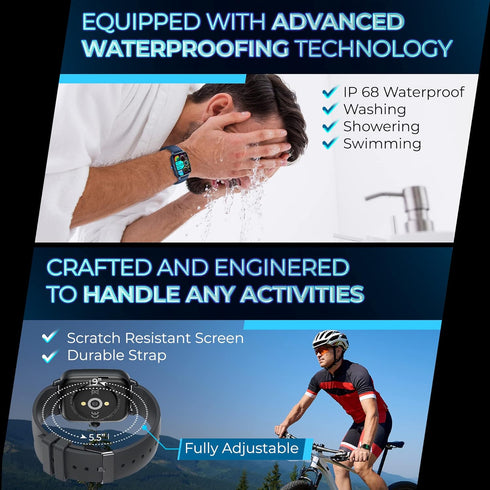 Inspiratek Smartwatch for Men & Women, Multi-Function Health Fitness Watch with Accurate All-Day Sleep, Step & Heart