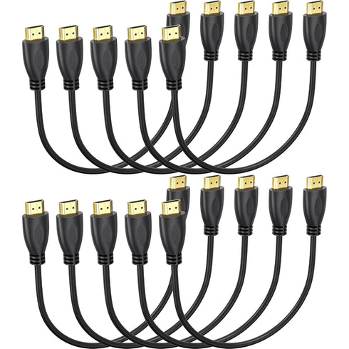 4K HDMI Cable 1FT 10-Pack, High Speed HDMI 2.0 Cable Supports ARC