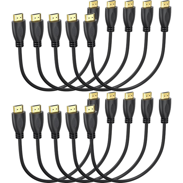 4K HDMI Cable 1FT 10-Pack, High Speed HDMI 2.0 Cable Supports ARC