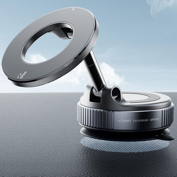 REOKILY 2026 Upgraded Suction Cup Phone Mount Nano Gel 360 Vacuum Magnetic Car