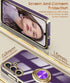 Dretal Galaxy A15 5G Case - Slim TPU, Screen Protector, 360° Rotatable Ring Holder, Magnetic Kickstand, Deep Purple.