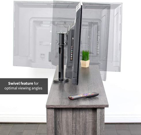 VIVO Swivel Bolt-Down TV Stand for 23 to 43 inch Screens, Sturdy Tabletop VESA Mount Display