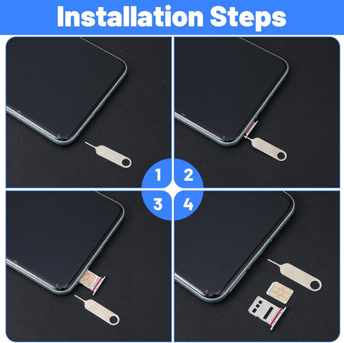 Heclia 100PCS Set Hecila SIM Card Removal Tool Universal Sim Card Tray Removal Key Tray Ejectors Pins Waterproof
