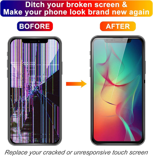 Screen Replacement for iPhone X - 5.8" 3D Touch Display Full Repair Kit, Digitizer Assembly with Tools Set