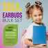 10 Pack Multi Color Kid's Wired Microphone Earbud Headphones, Disposable with Mic for Classroom Libraries Schools
