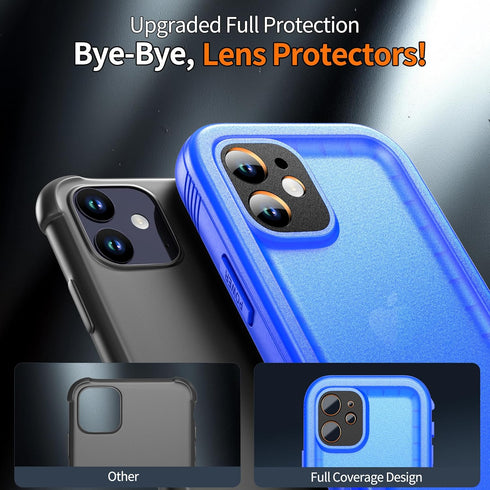 Cozycase Waterproof Case for iPhone 12 Pro Max - Full Body Rugged Dustproof Shockproof Cover with Built-in Screen