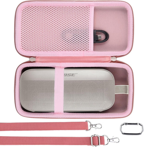 khanka Hard Travel Case for Bose SoundLink Flex Bluetooth Portable Speaker (Case Only, Pink)