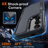 for Samsung Galaxy S24 Plus Case, Full Body Heavy Duty Rugged Shockproof Protective Phone Cover with Lanyard Strap, Tempered Glass Screen Protector and Camera Lens Cover, Black Matte