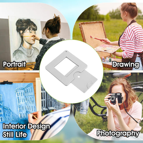 Viewfinder Artist View Finder with Sliding Mechanism, Value Finder with Color Isolation, View Catcher Tool