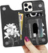 LETO iPhone 11 Pro Max Case, Leather Wallet Flip Folio Cover with Flower Designs for Girls Women, Card Slots