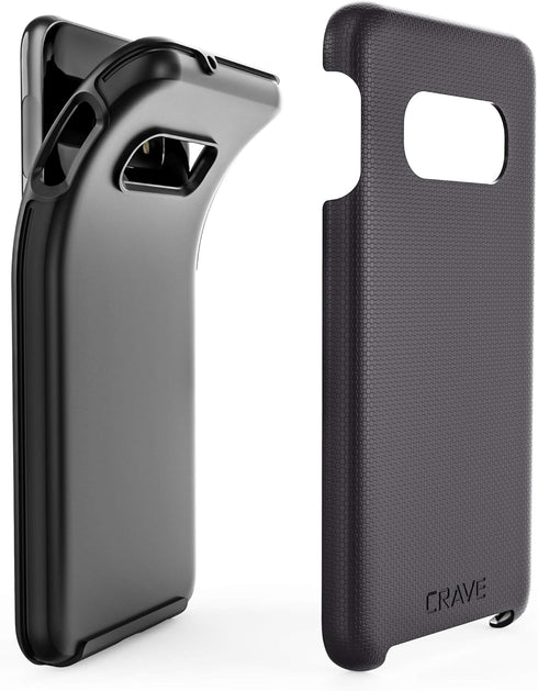 Crave Dual Guard for Samsung Galaxy S10e Case - Shockproof Protection Dual Layer Case in Black