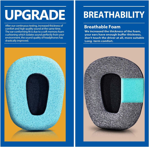 B450-XT B550-XT Kit Replacement Ear Pads Cushion Compatible with B450-XT B550XT Headset I B450 B550 XT Accessories (Comfort Fabric)
