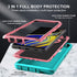 Samsung Galaxy Note 9 Case with 2Pcs Self Healing TPU Screen Protector & Camera Lens Protector (Aqua Blue/Pink)