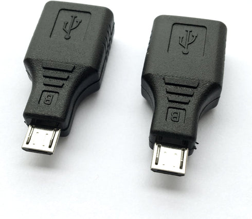USB 2.0 Micro USB Male to USB Female OTG Adapter (2 Pack) by Posdou