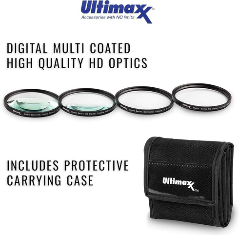 Ultimaxx 67MM Complete Lens Filter Accessory Kit - UV CPL FLD + Macro Close Up Set