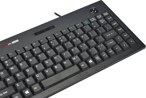 MCSaite Wired Trackball Keypad, Keyboard and Roll Mouse Combo for PC Laptop, US English Layout, Black