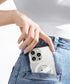 Magnetic Phone Grip for iPhone 15/14/13/12 Pro Max/Plus, Removable Loop Grip with Silicone Soft Finger Strap (White)