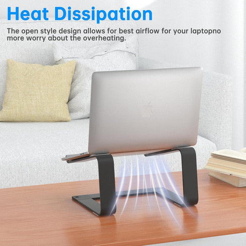 GleYo 10-16" Laptop Stand for Desk Portable Computer Riser Metal Notebook Holder Printer Stand Office Desk Accessories