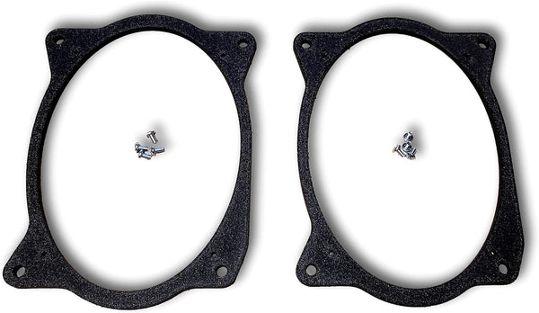 1 Pair - 6x9 6"x9" Rear Deck Speaker Adapters Compatible with 2002-2011 Camry & 2003-2013 Corolla - SPKBRK002