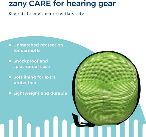 BANZ Baby Earmuff Case 0-36 Months Lime, Lightweight, Compact & Durable Travel Case for Headphone Protection