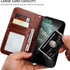 Bocasal Wallet Case for iPhone 12 Pro Max, Brown, with Card Holder, PU Leather, Magnetic Detachable Kickstand,