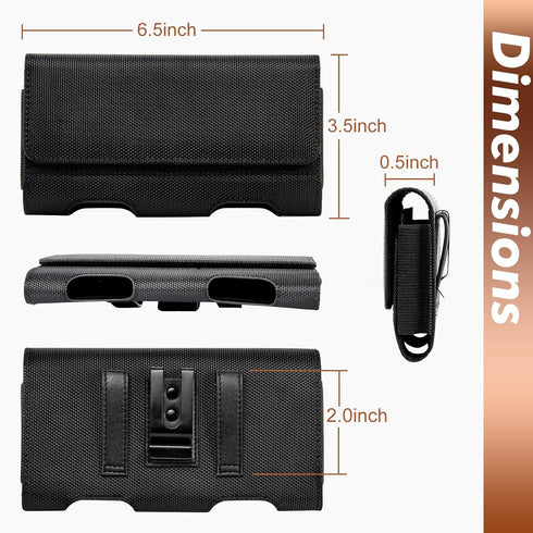 BECPLT Nylon Belt Holster Case Cell Phone Pouch Holder with Clip for iPhone 15 Pro Max 15 Plus 14 Pro Max Samsung