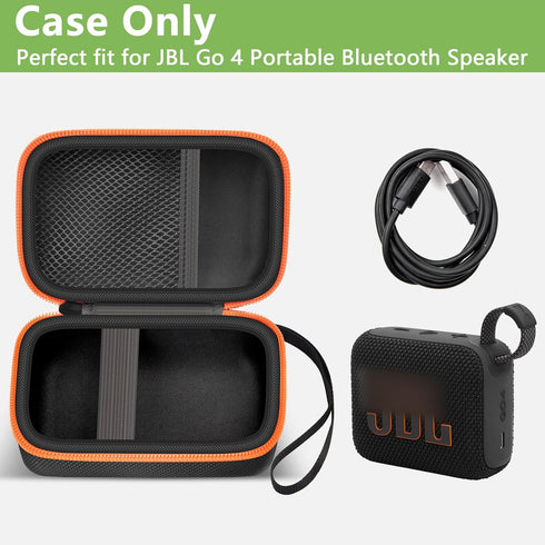 Carrying Case Compatible with JBL Go 4 - Portable Bluetooth Speaker Box Pro Sound, Also for Go 3/Go3 Eco/Go2 Waterproof Mini Wireless Speakers - Case Only