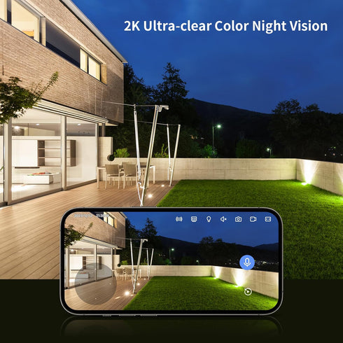 Jennov 5Ghz/2.4Ghz Outdoor Cameras for Home Security, 2K Indoor Camera for Pet Dog, WiFi Baby Camera Monitor