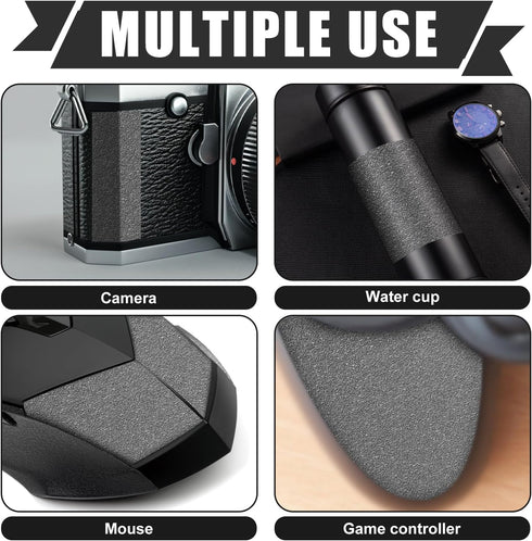lasuroa 4pcs Phone Grip Tapes, Anti-Slip Cellphone & Mouse Rubber Stickers Patches Waterproof Whole Sheet Non Slip