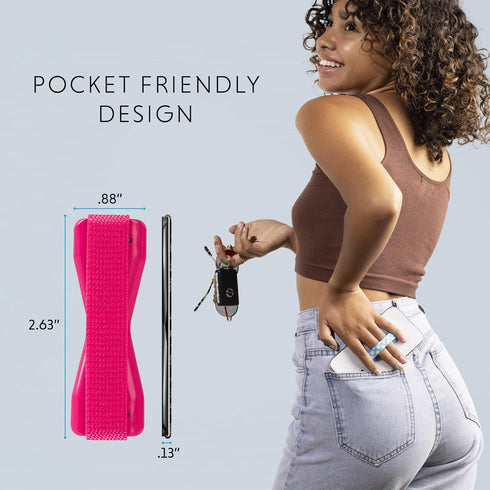 LOVEHANDLE Phone Grip Solid Magenta Color - Universal Phone Strap and Phone Grips for Back of Phone - Convenient Cell Phone Holder for Hand That Fits Most Smartphones and Mini Tablets