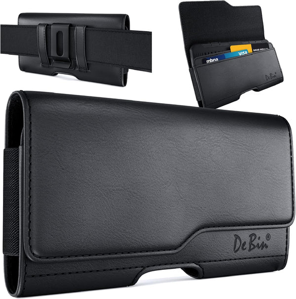 Holster for iPhone 15 Pro Max, 14 Plus, 13 Max, 12 Max, 11 Max, Xs Max, Leather Cell Phone Belt Holder