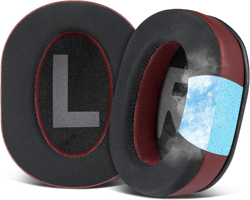 SOULWIT Cooling Gel Earpads Replacement for Logitech G Pro, G Pro X, G Prox 2, G Pro X SE Headphones - Burgundy