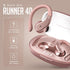 Runner 40 Wireless Earbuds, Secure-Fit for Small Ears, Bluetooth for Women, Light Pink Over the Ear