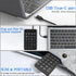 XMSJSIY 23 -1 USB Type-C Number Pad Wired Keys Type-C Numeric Keypad with Tab, Home, Email & Calculator Keys