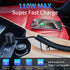 110W Fast Charging USB Car Charger, 3-Port Type-C Car Adapter with Retractable Cable for iPhone15/14/13, iPad, MacBook, Samsung Galaxy, and Other USB C Devices