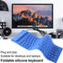 Soft Silicone Keyboard, Foldable Keyboard, Silent, Portable Silicone Wired Keyboard, USB+PS2 Interface, Convertible, Waterproof and dustproof, for Desktop Computers, notebooks, 85 Keys (Blue)