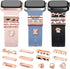 JR.DM 13 Pieces Rose Gold Watch Band Charms with 10-Pcs Decorative Rings & 3-Pcs Decoration, Compatible with Apple Watch