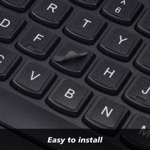 3PCS Universal English Keyboard Letter Stickers, Replacement Stickers with Black Background and White Lettering