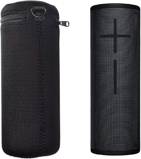 Black Color Soft Neoprene Carrying Case Portable Protection Travel Sleeve Cover Pouch Bags for Ultimate Ears MEGABOOM 3 Portable Bluetooth Wireless Speaker