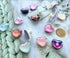 Expanding Heart Glass Mobile Phone Grip Holder for Smartphones, Collapsible Cell Phone Stand (Purple Blue Heart)