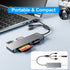 Memory Stick pro Duo Adapter 5-in-1 Multi Memory Card Reader for PC/USB-C/iPhone, Lightning+USB A+USB C