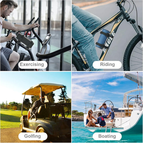 Portable Speaker Mount for Bike, Golf Cart, UTV, Boat Railing, TXEsign Metal Speaker Holder Strap Accessory