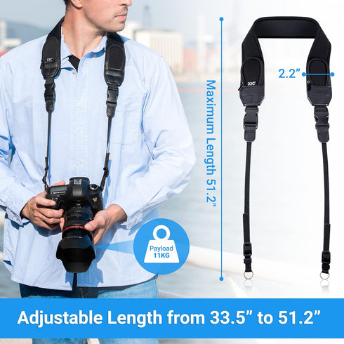DSLR Camera Neck Strap, Soft Neoprene Shoulder Belt for Canon EOS R5, R6, 5D Mark IV, 6D Mark II, SL3, SL2, T8i, T7,