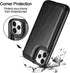 HianDier iPhone 11 Pro Case with Card Holder, Magnetic Closure Shockproof Cover for Women Men (Black)