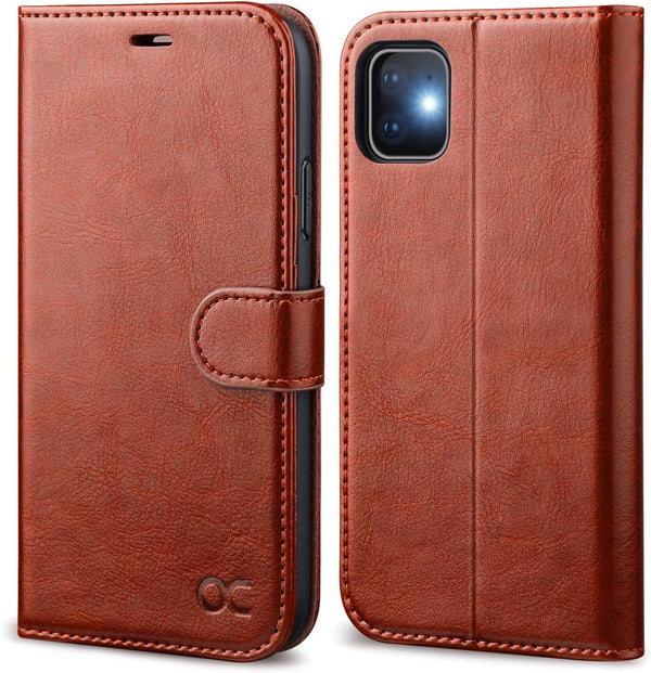 OCASE Compatible with iPhone 11 Wallet Case - PU Leather Flip Case with Card Holder and Magnetic Closure
