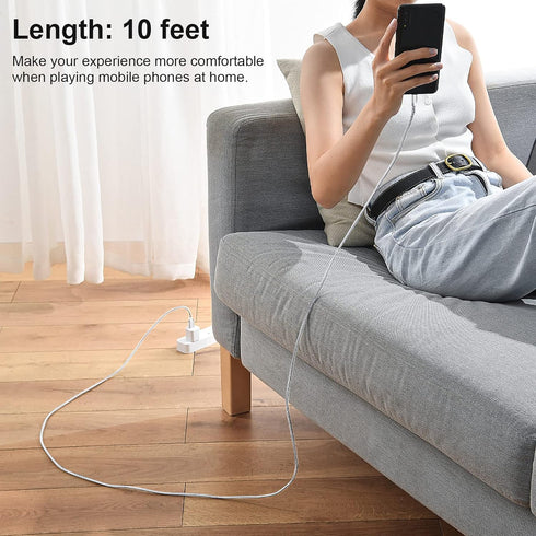 USB C Cable, 5 Pack (3/3/6/6/10FT), Nylon Braided 3A Fast Charging Cord for Samsung Galaxy S22, S21, S20, LG, Motorola