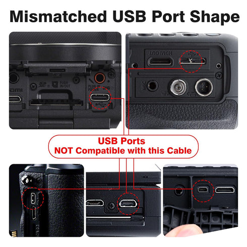 3.3ft IFC-400PCU T1i T7i, AGVEE Camera USB Data File Transfer AV Out Digital Cable Cord with Magnetic Ring for Canon
