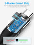 10ft Long USB C to USB C Cable (100W 5A) with LED Display, Fast Charging for iPhone 15, MacBook, Galaxy S23, Pixel.